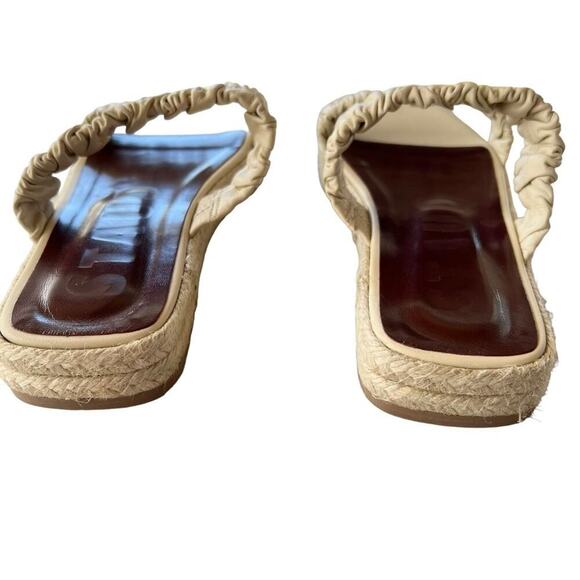 NEW Staud Maya Ruched Espadrille Sandals Sz 11 Ivory - Picture 9 of 11